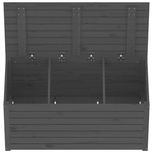 Gartenbox Grau Kiefer Massivholz 101x50,5x46,5 cm