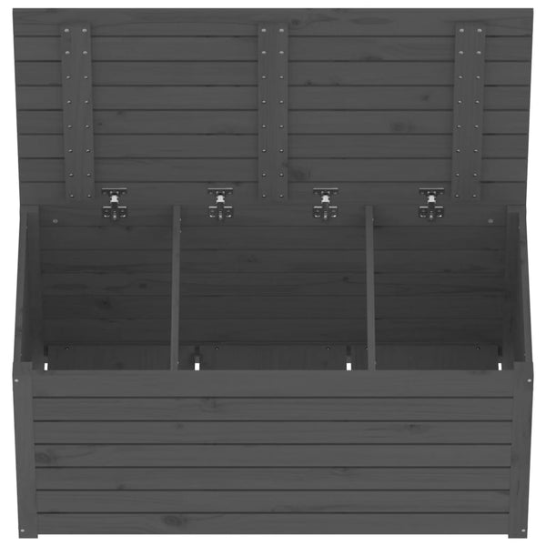 Gartenbox Grau Kiefer Massivholz 101x50,5x46,5 cm