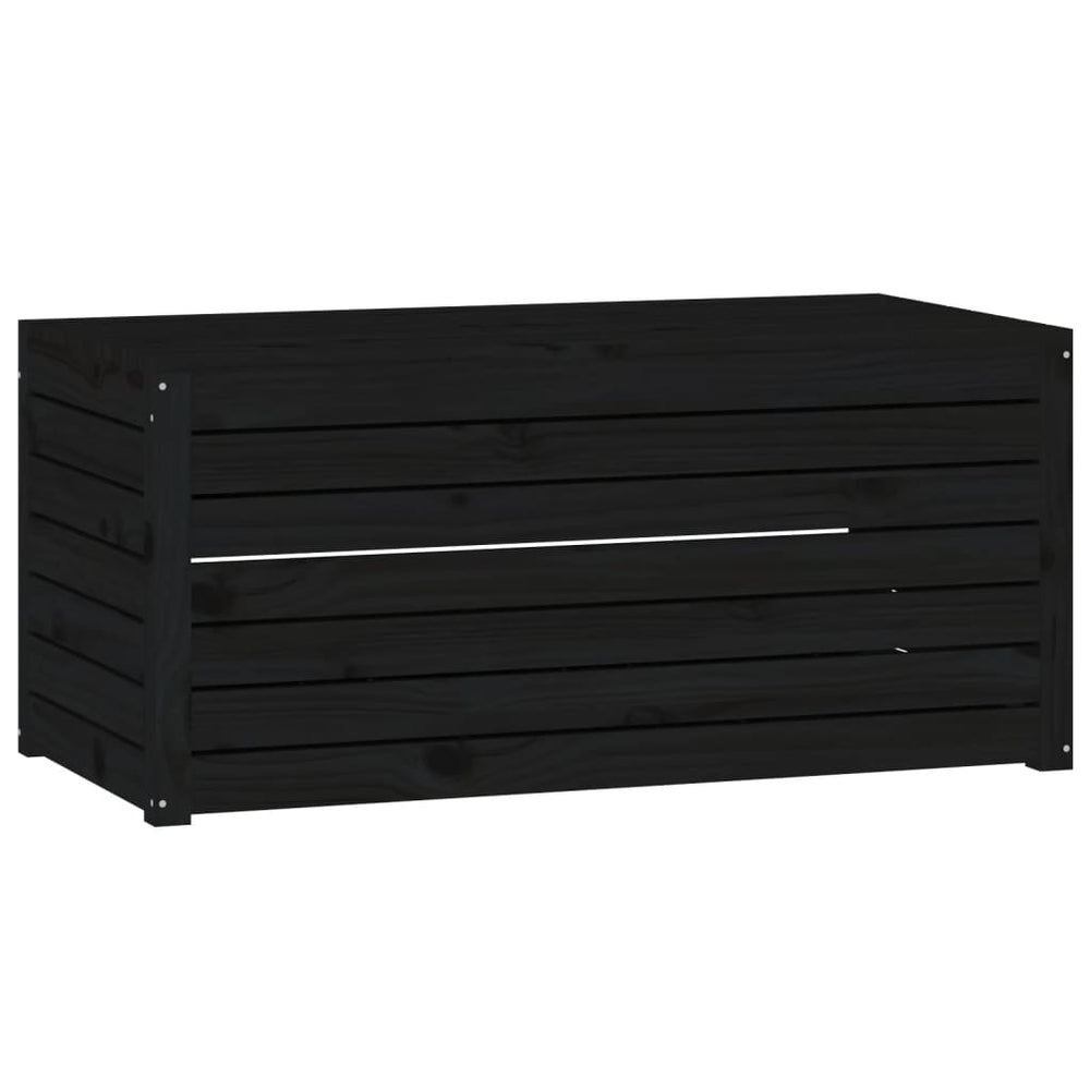 Schwarze Gartenbox aus Kiefernholz