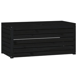 Schwarze Gartenbox aus Kiefernholz