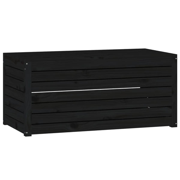Schwarze Gartenbox aus Kiefernholz