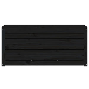Schwarze Gartenbox aus Kiefernholz