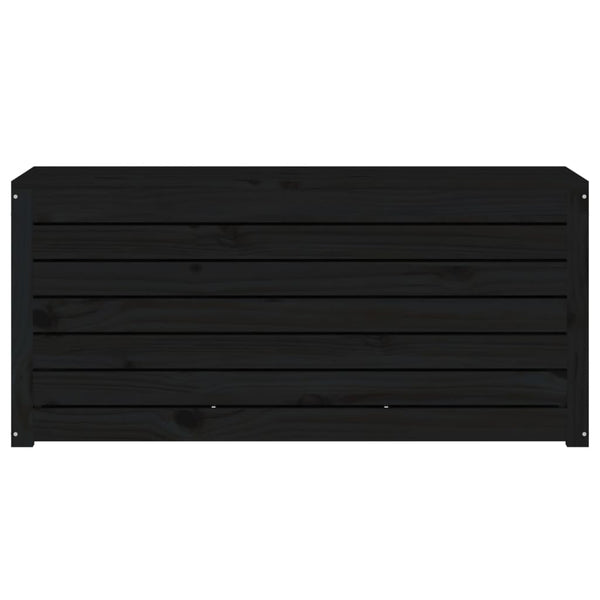 Schwarze Gartenbox aus Kiefernholz