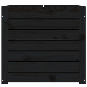 Schwarze Gartenbox aus Kiefernholz