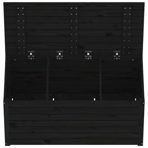 Schwarze Gartenbox aus Kiefernholz