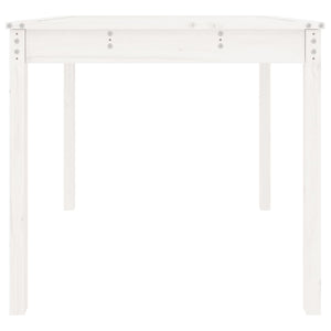 Weißer Gartentisch Kiefer Massivholz 82,5x82,5 cm