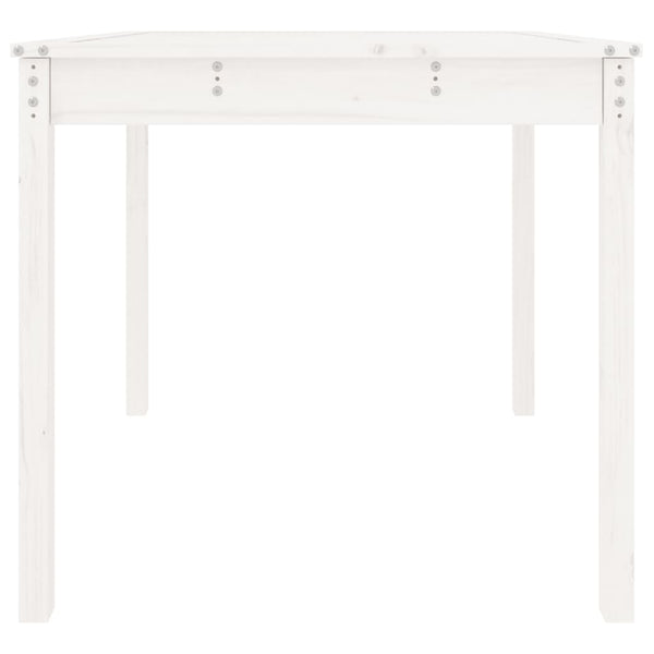 Weißer Gartentisch Kiefer Massivholz 82,5x82,5 cm