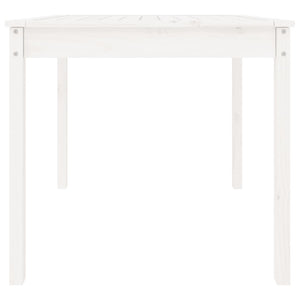 Weißer Gartentisch Kiefer Massivholz 82,5x82,5 cm