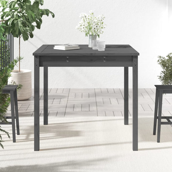 Grauer Gartentisch 82,5x82,5cm Kiefer Massivholz