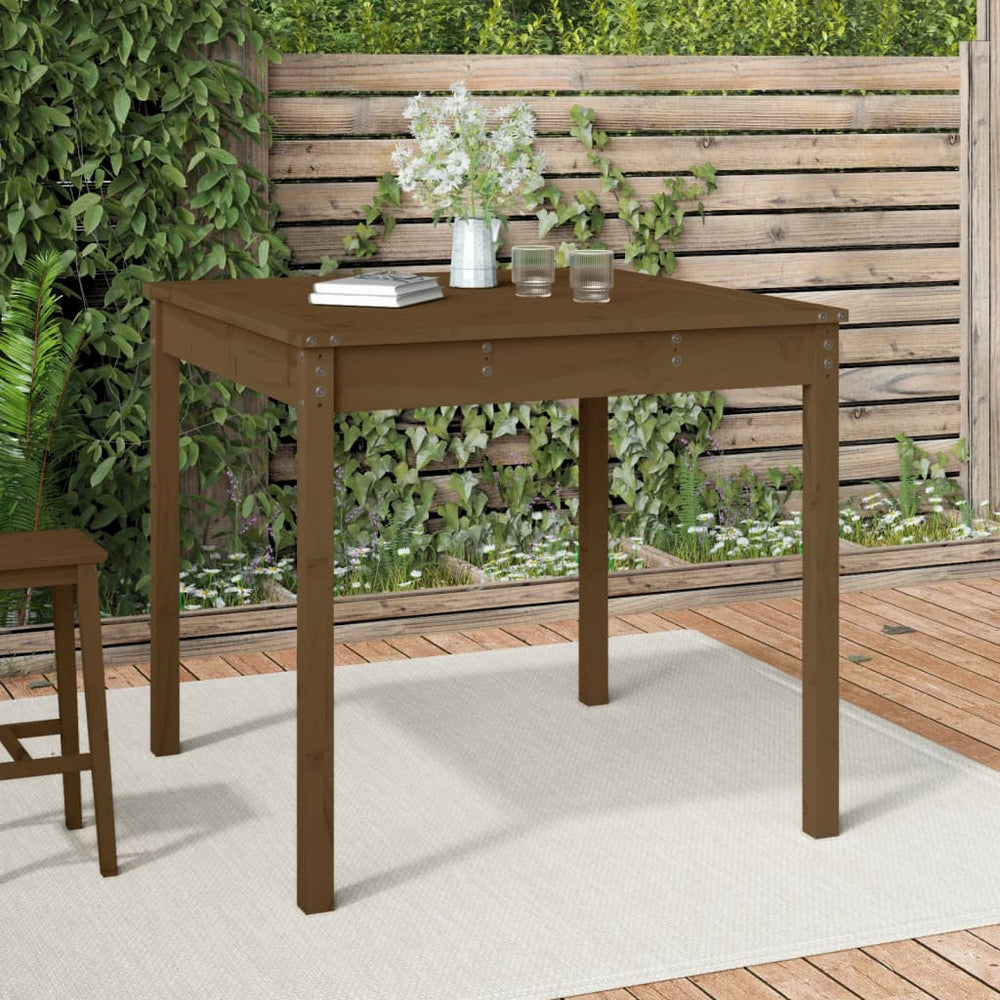 Gartentisch Honigbraun Kiefer Massivholz 82,5x82,5 cm