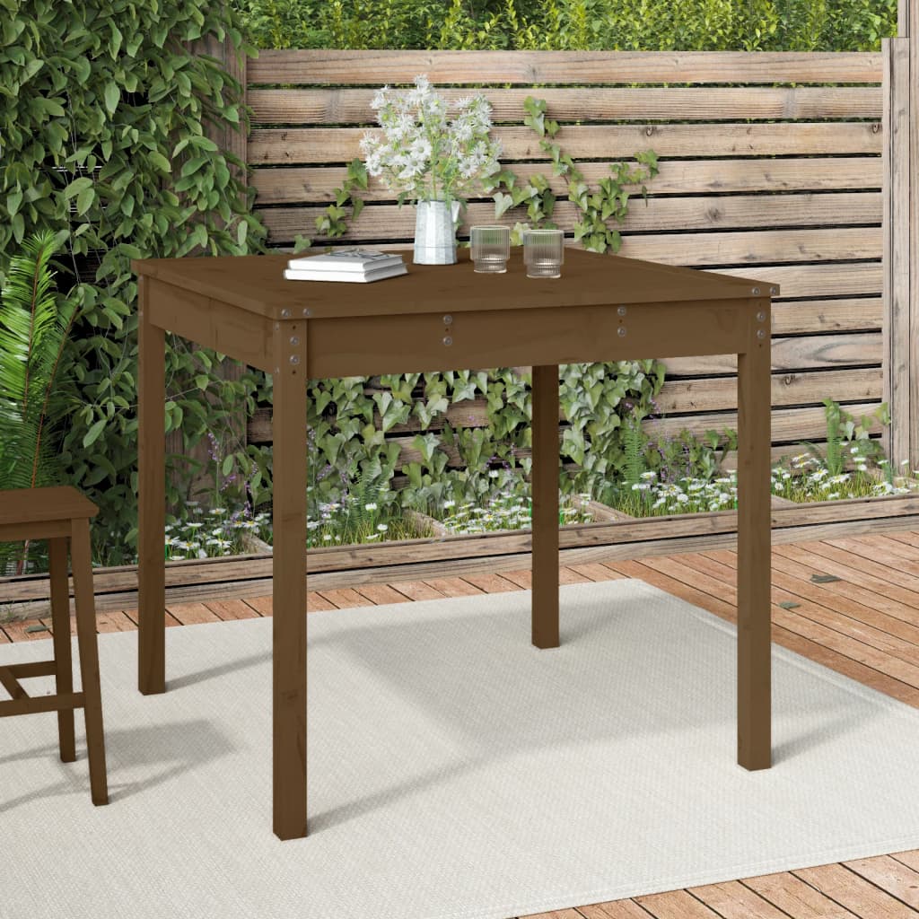 Gartentisch Honigbraun Kiefer Massivholz 82,5x82,5 cm