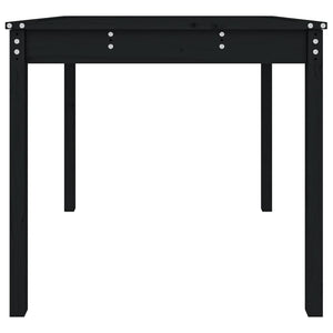 Schwarzer Gartentisch Kiefer Massivholz 82,5cm