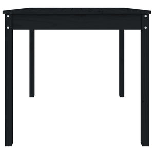 Schwarzer Gartentisch Kiefer Massivholz 82,5cm