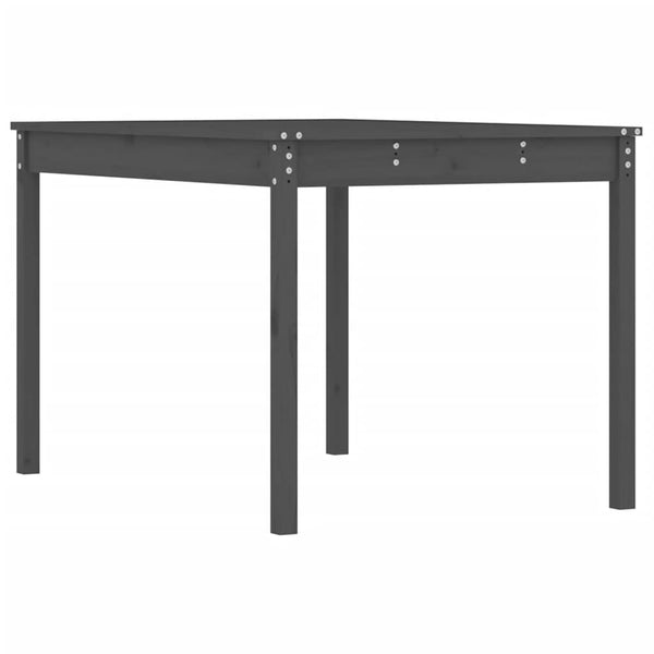 Grauer Gartentisch 121x82,5cm Kiefer Massivholz
