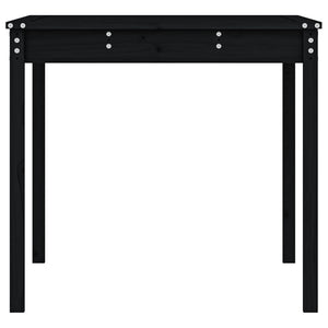 Schwarzer Gartentisch Kiefer Massivholz 121x82,5 cm