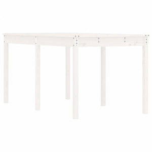 Weißer Gartentisch Kiefer Massivholz 160cm
