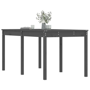 Grauer Gartentisch aus Kiefernholz, 160 cm