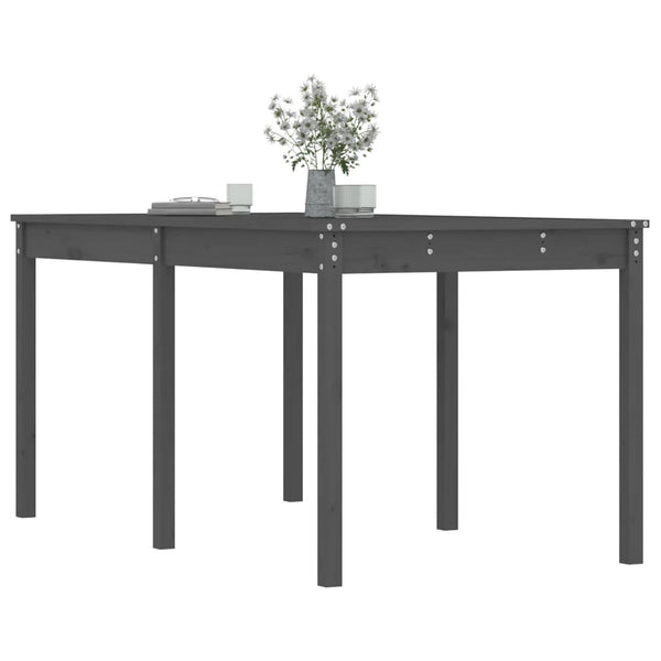 Grauer Gartentisch aus Kiefernholz, 160 cm