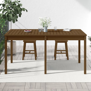 Gartentisch Honigbraun Massivholz Kiefer