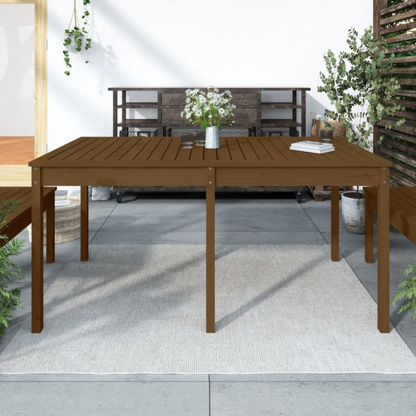 Gartentisch Honigbraun Massivholz Kiefer