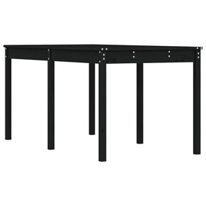 Schwarzer Gartentisch Kiefer Massivholz 159,5cm