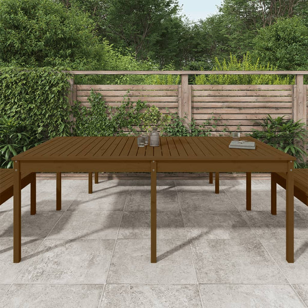 Gartentisch Honigbraun Kiefer Massivholz 203,5cm