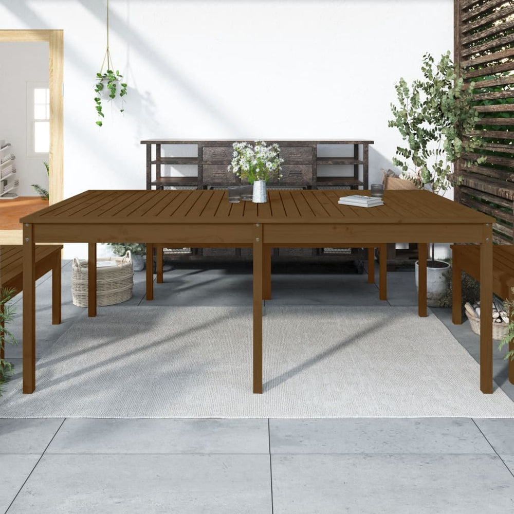 Gartentisch Honigbraun Kiefer Massivholz 203,5cm