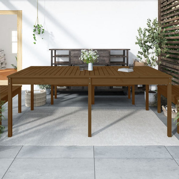 Gartentisch Honigbraun Kiefer Massivholz 203,5cm