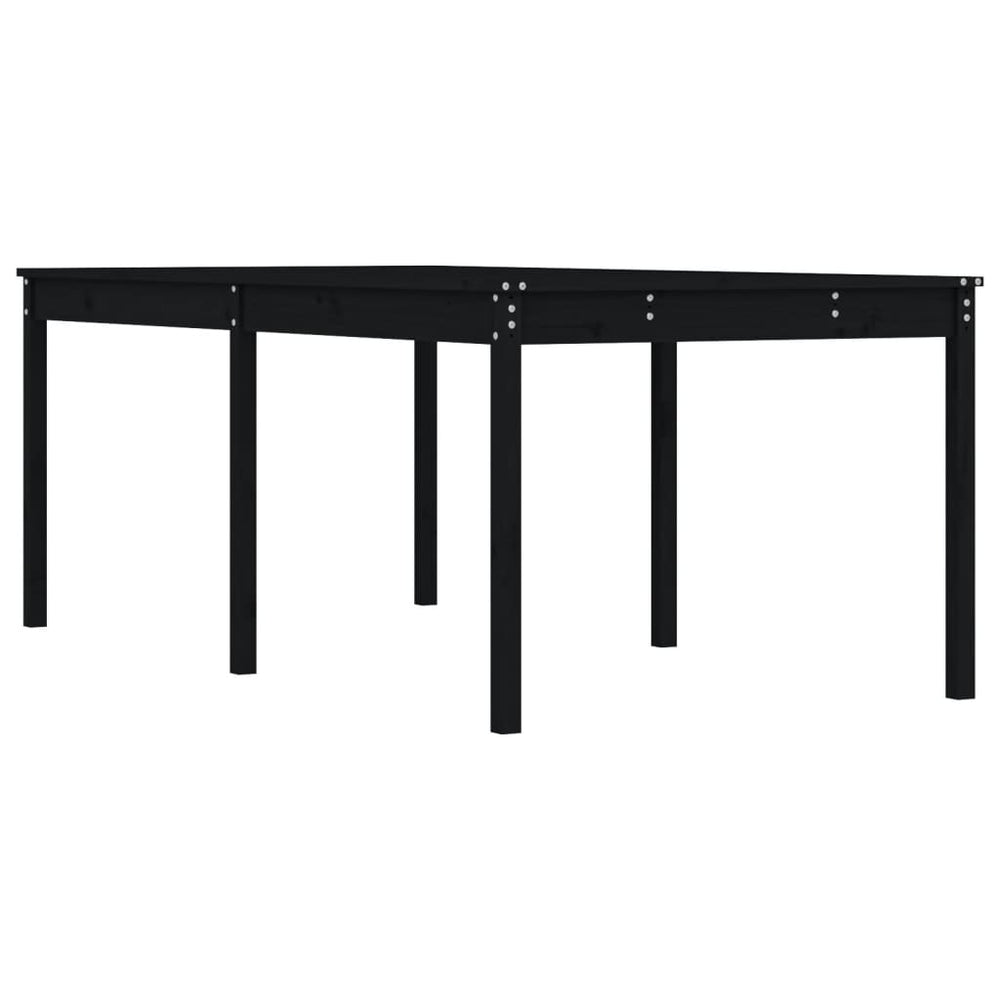 Schwarzer Gartentisch 203,5cm Kiefer Massivholz