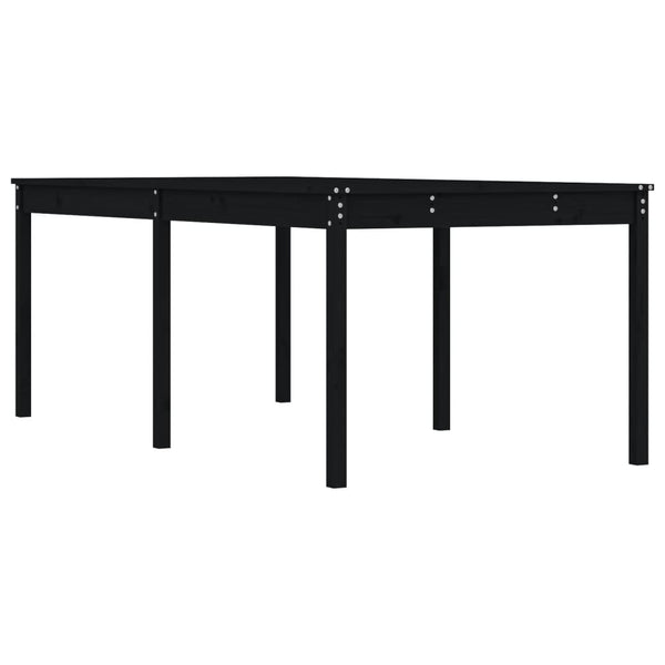 Schwarzer Gartentisch 203,5cm Kiefer Massivholz