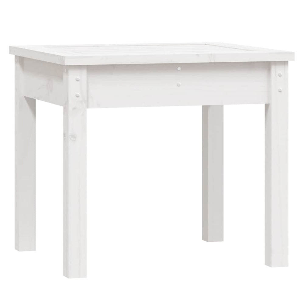 Weiße Gartenbank Kiefer Massivholz 50 cm
