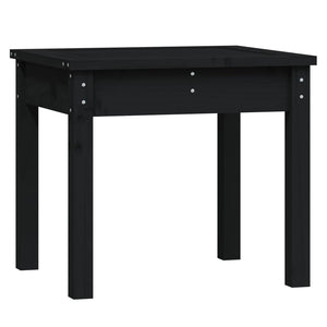 Schwarze Gartenbank Kiefer Massivholz 50cm