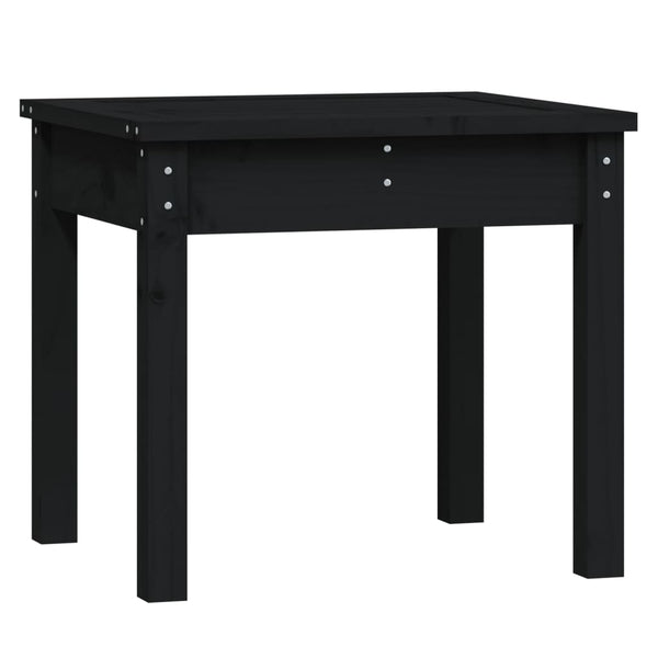 Schwarze Gartenbank Kiefer Massivholz 50cm