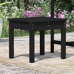 Schwarze Gartenbank Kiefer Massivholz 50cm