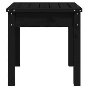 Schwarze Gartenbank Kiefer Massivholz 50cm
