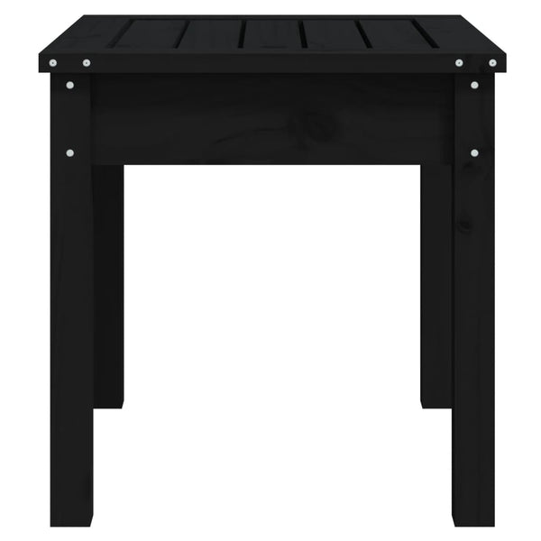 Schwarze Gartenbank Kiefer Massivholz 50cm
