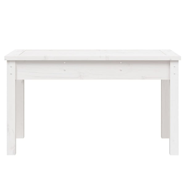 Weiße Gartenbank Kiefer Massivholz 80 cm