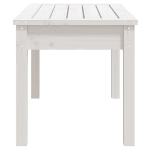 Weiße Gartenbank Kiefer Massivholz 80 cm