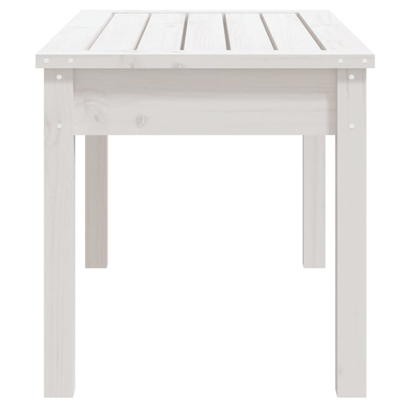 Weiße Gartenbank Kiefer Massivholz 80 cm