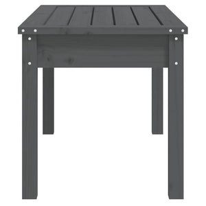 Graue Gartenbank 80 cm Kiefer Massivholz