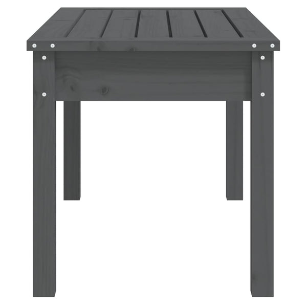 Graue Gartenbank 80 cm Kiefer Massivholz