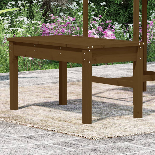 Gartenbank Honigbraun Kiefer Massivholz 80cm