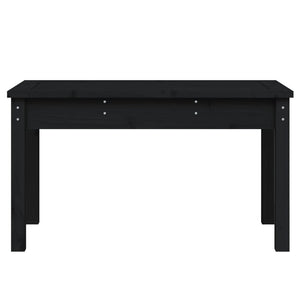 Schwarze Gartenbank Kiefer Massivholz 80 cm