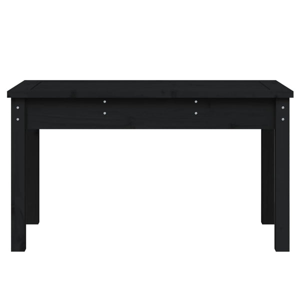 Schwarze Gartenbank Kiefer Massivholz 80 cm