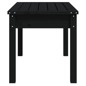 Schwarze Gartenbank Kiefer Massivholz 80 cm
