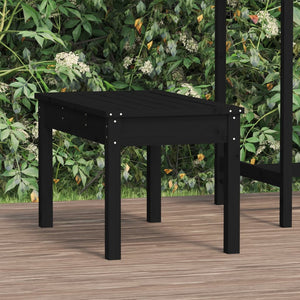 Schwarze Gartenbank Kiefer Massivholz 80 cm