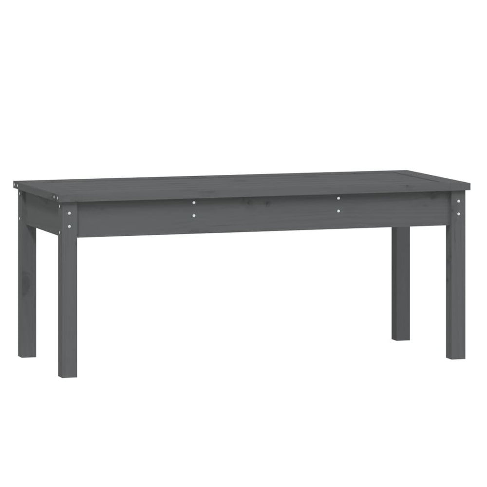 Graue Gartenbank Kiefer Massivholz 109 cm