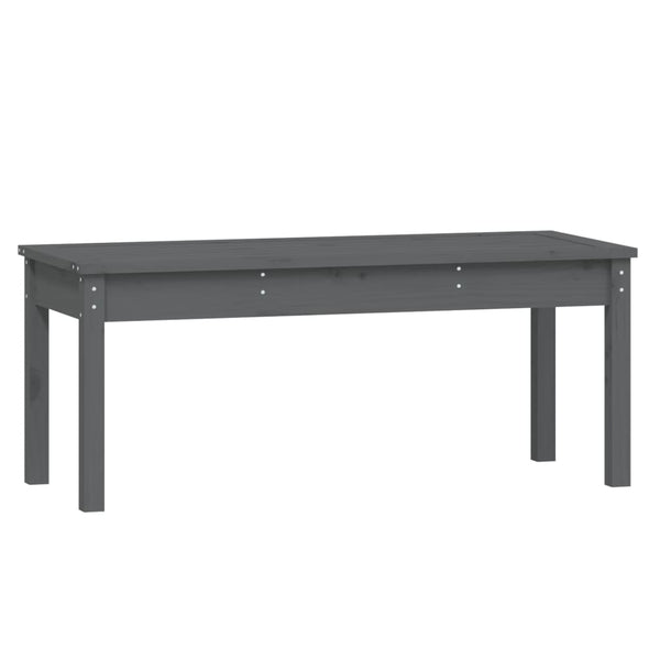 Graue Gartenbank Kiefer Massivholz 109 cm