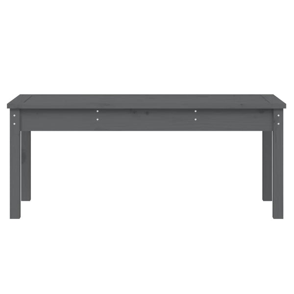 Graue Gartenbank Kiefer Massivholz 109 cm