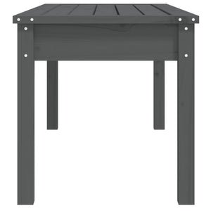 Graue Gartenbank Kiefer Massivholz 109 cm